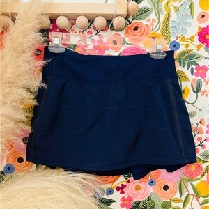 Lululemon Pace Rival tennis Skirt, navy, size 4 regular